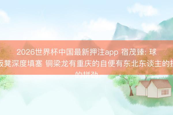 2026世界杯中国最新押注app 宿茂臻: 球队板凳深度填塞 铜梁龙有重庆的自便有东北东谈主的拼劲