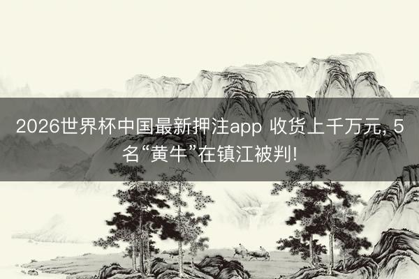 2026世界杯中国最新押注app 收货上千万元， 5名“黄牛”在镇江被判!