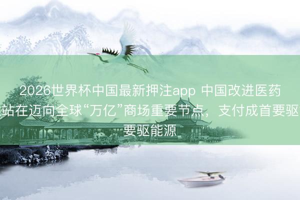2026世界杯中国最新押注app 中国改进医药产业站在迈向全球“万亿”商场重要节点，支付成首要驱能源