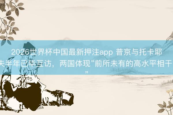2026世界杯中国最新押注app 普京与托卡耶夫半年已毕互访，两国体现“前所未有的高水平相干”