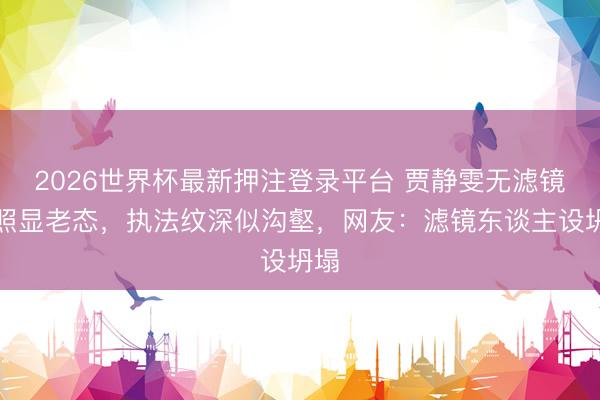 2026世界杯最新押注登录平台 贾静雯无滤镜近照显老态，执法纹深似沟壑，网友：滤镜东谈主设坍塌