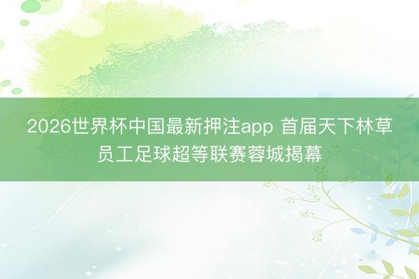 2026世界杯中国最新押注app 首届天下林草员工足球超等联赛蓉城揭幕
